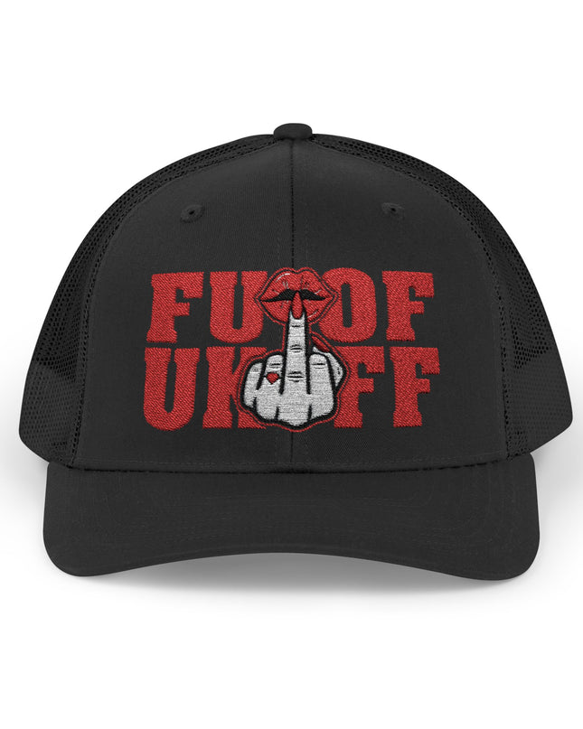 Vintage Red Embroidered 'F*** Off' Trucker Cap
