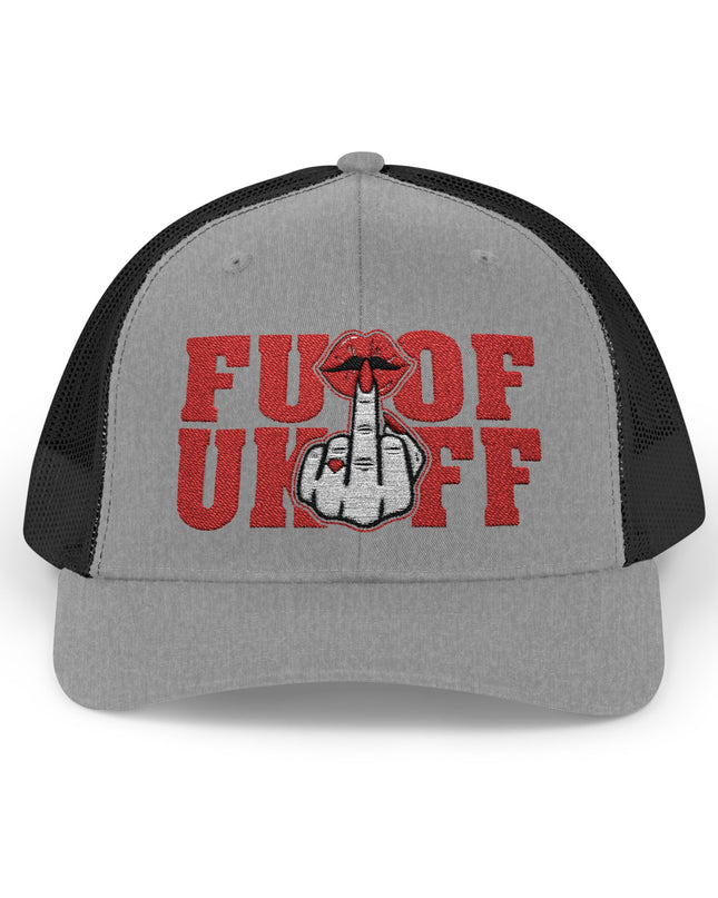 Vintage Red Embroidered 'F*** Off' Trucker Cap