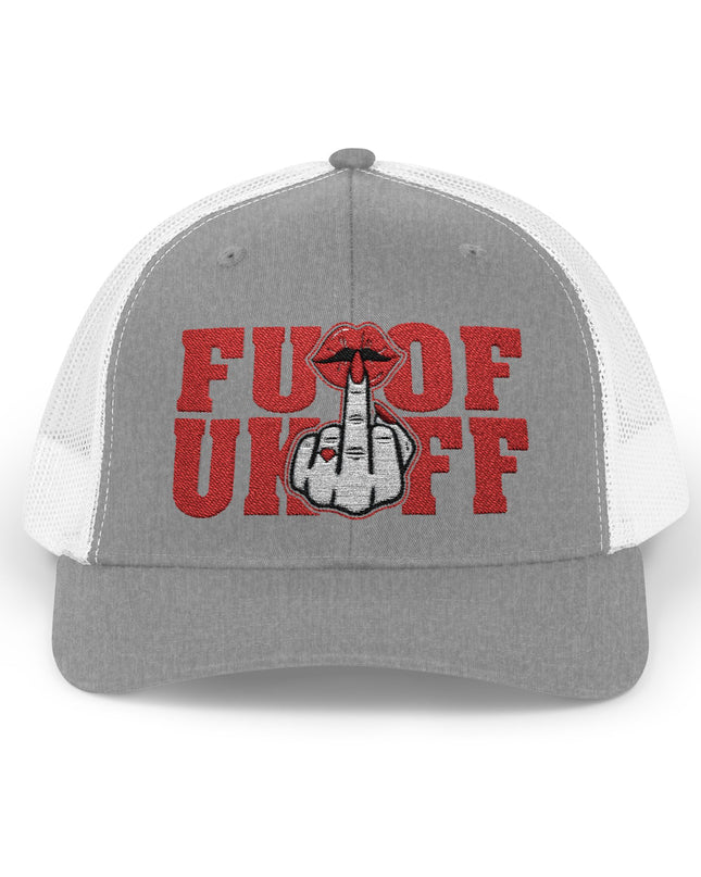 Vintage Red Embroidered 'F*** Off' Trucker Cap