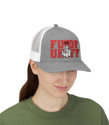 Vintage Red Embroidered 'F*** Off' Trucker Cap