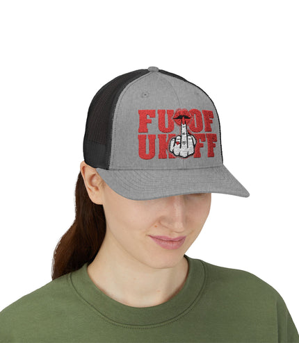 Vintage Red Embroidered 'F*** Off' Trucker Cap