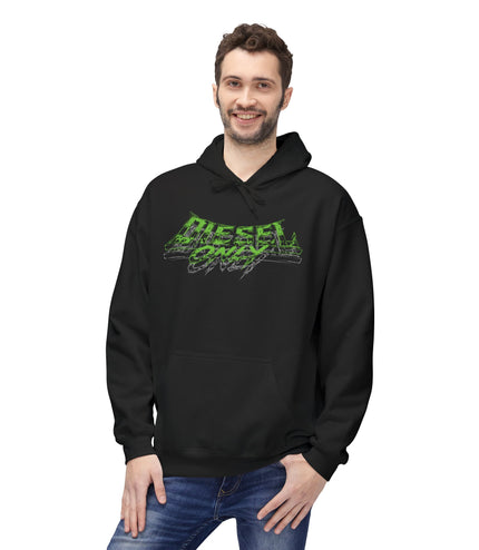 Diesel Only Skull Hoodie — Green Mechanic Trucker