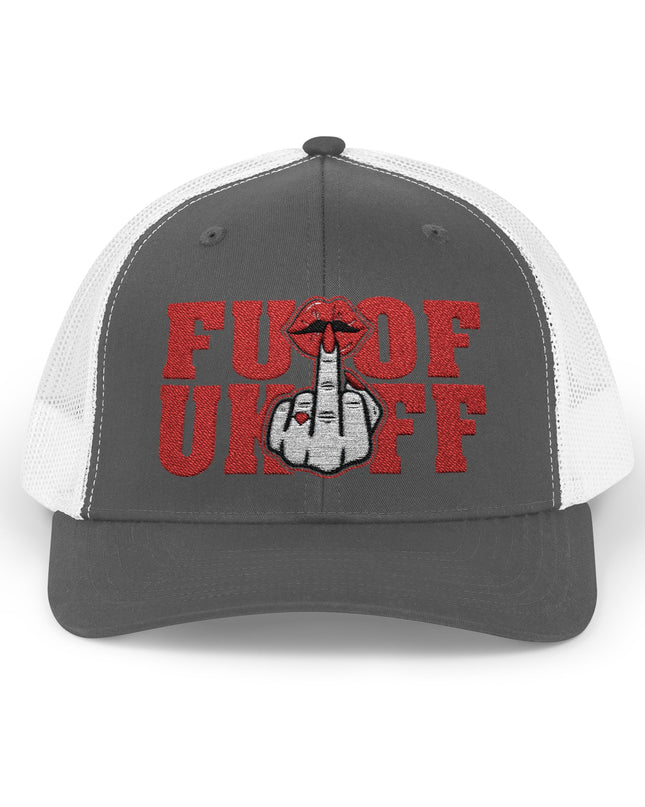 Vintage Red Embroidered 'F*** Off' Trucker Cap