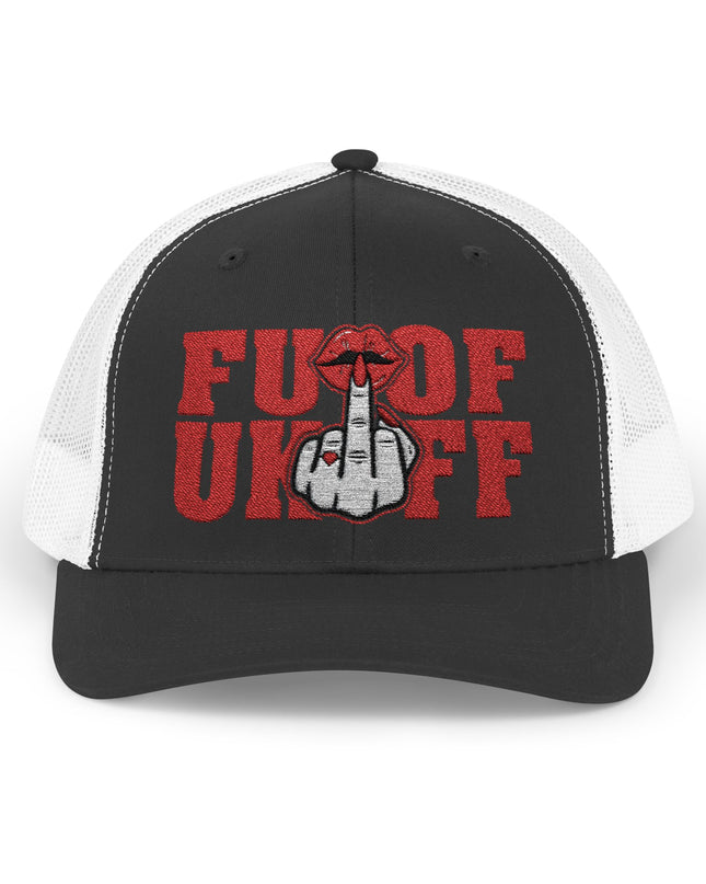 Vintage Red Embroidered 'F*** Off' Trucker Cap